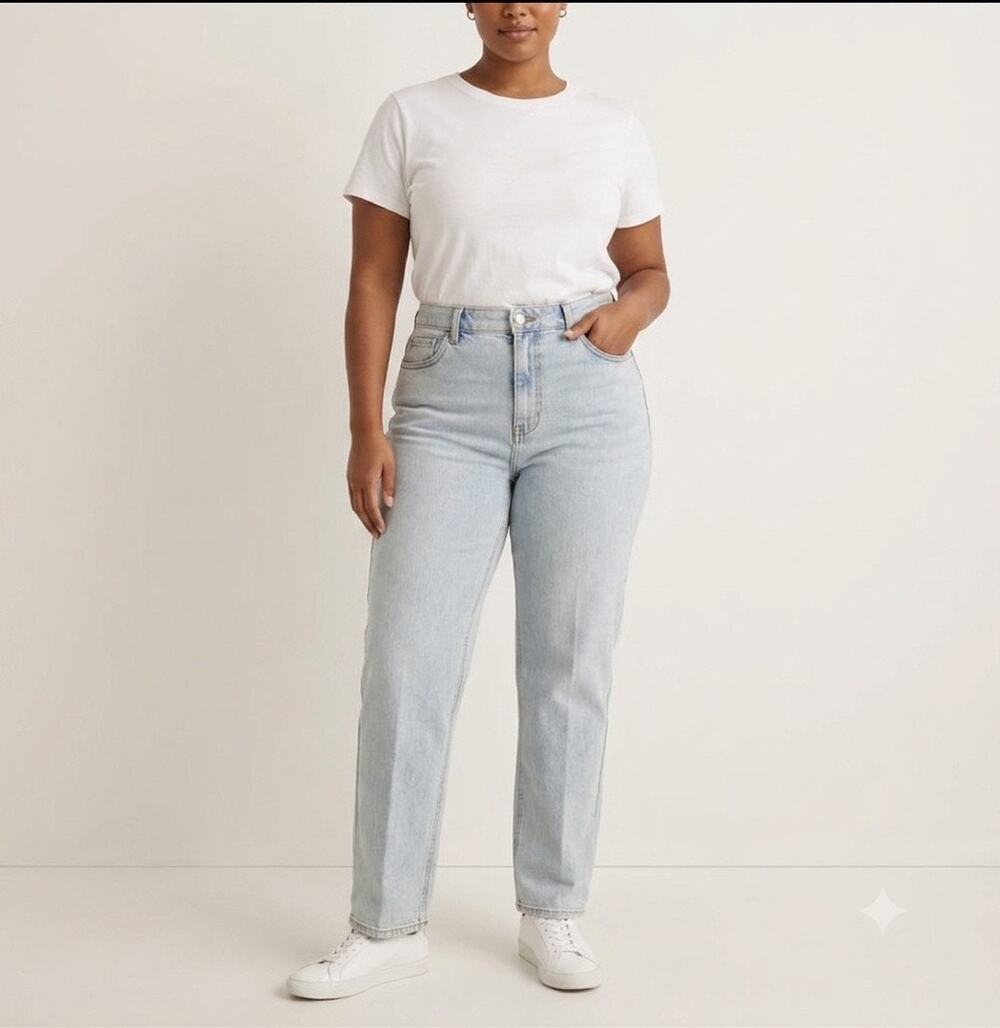 Eighty Six Road Tapered Jeans Womens Size 30 High Rise Light Wash Denim Casual